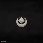 BR-064 - Radiant Moon & Sun Brooch – Dazzling Saree Pin Design