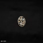 BR-065 - Saree Glam Floral Elegance Vintage Oval Fashion Brooch with Pearls & Zircons