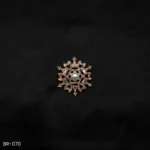 BR-070 - Starburst Designer Brooch – Pink Crystal Saree Pin