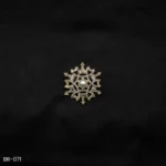 BR-071 - Starburst Designer Brooch – Crystal Saree Pin