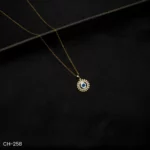 CH-258 - Trendy & Unique Evil Eye Necklace with American Diamond Bloom