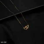 MA-081 - Romantic Gold Plated Design Twin Heart Minimal Mangalsutra