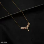 MA-083 - Elegant Mangalsutra with Ruby & American Diamond Stone Cluster Design