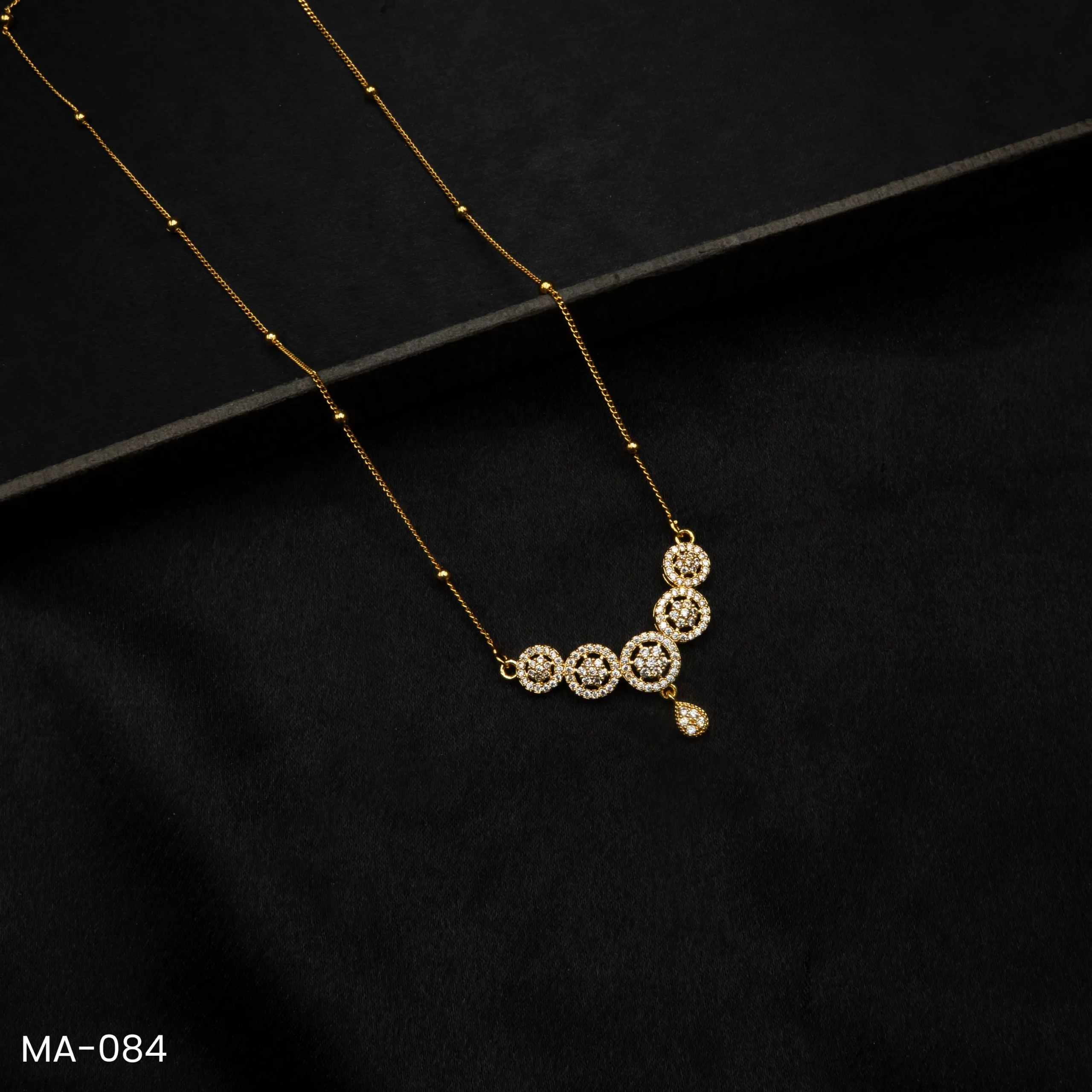MA-084 - Modern Ethnic Stylish American Diamond Mangalsutra for Daily & Party Wear MA-084 - Modern Ethnic Stylish American Diamond Mangalsutra for Daily & Party Wear