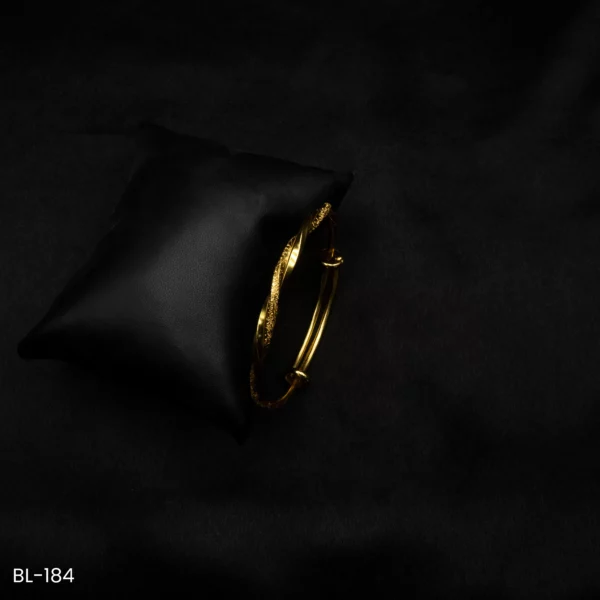 BL-184 - Elegant Daily Wear Minimal Gold Tone Adjustable Bracelet