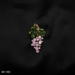 BR-092 - Grape Cluster Brooch with Crystals – Cute & Quirky Look for Sarees & Coats