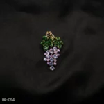 BR-094 - Grape Cluster Brooch with Crystals – Cute & Quirky Look for Sarees & Coats