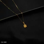 CH-289 - Ganesh Gold Plated Pendant – Spiritual Daily Wear Locket Chain