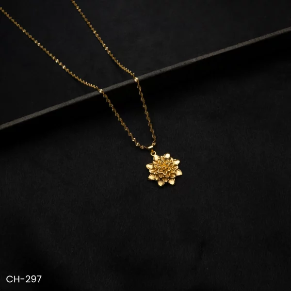 CH-297 - Elegant Lotus Design Pendant – Traditional Touch for Modern Looks