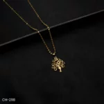 CH-298 - Nature Inspired Gold Plated Tree of Life Pendant Necklace