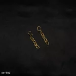 ER-592 - Gold Plated Dangle Style Long Chain Link Earrings