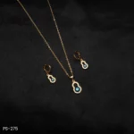 PS-275 - Trendy & Symbolic Evil Eye American Diamond Pendant Set