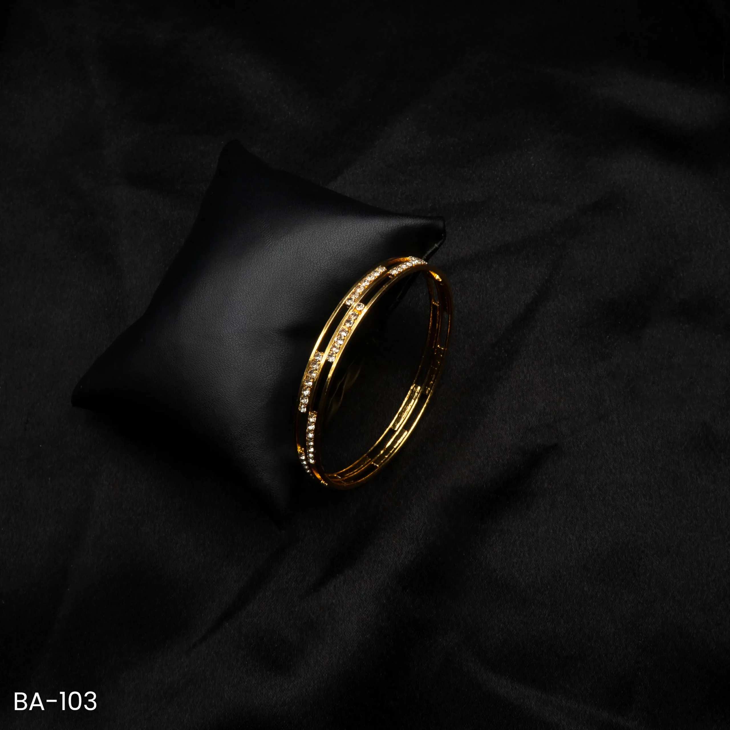 BA-103 - Gold Plated American Diamond Bangle BA-103 - Gold Plated American Diamond Bangle