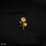 BR-109 - Twin Rose Brooch Romantic Floral Statement Pin for Sarees