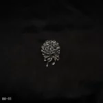 BR-111 - Designer Black & Antique Silver Brooch – Bold Look with Elegant Style