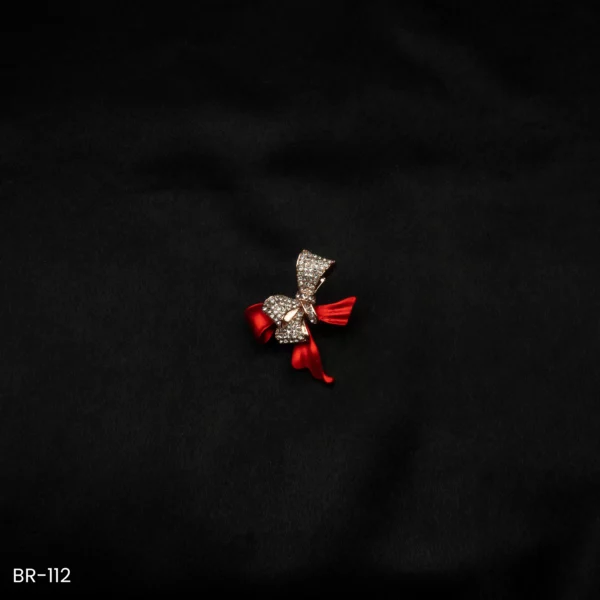 BR-112 - Festive Ribbon Brooch – Add a Pop of Color to Any Look