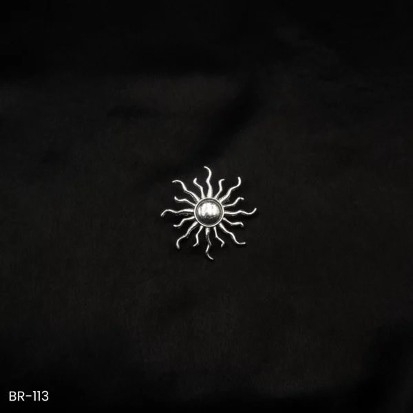 BR-113 - Radiant Sun-Inspired Fashion Brooch for Him & Her
