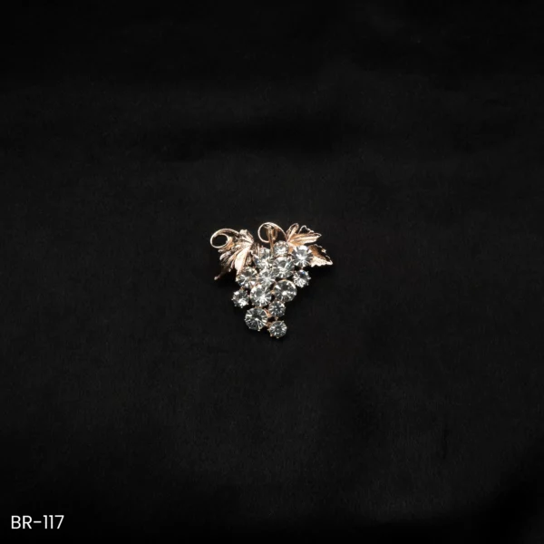 BR-117 - Elegant Playful Sparkle Grapevine Fashion Brooch