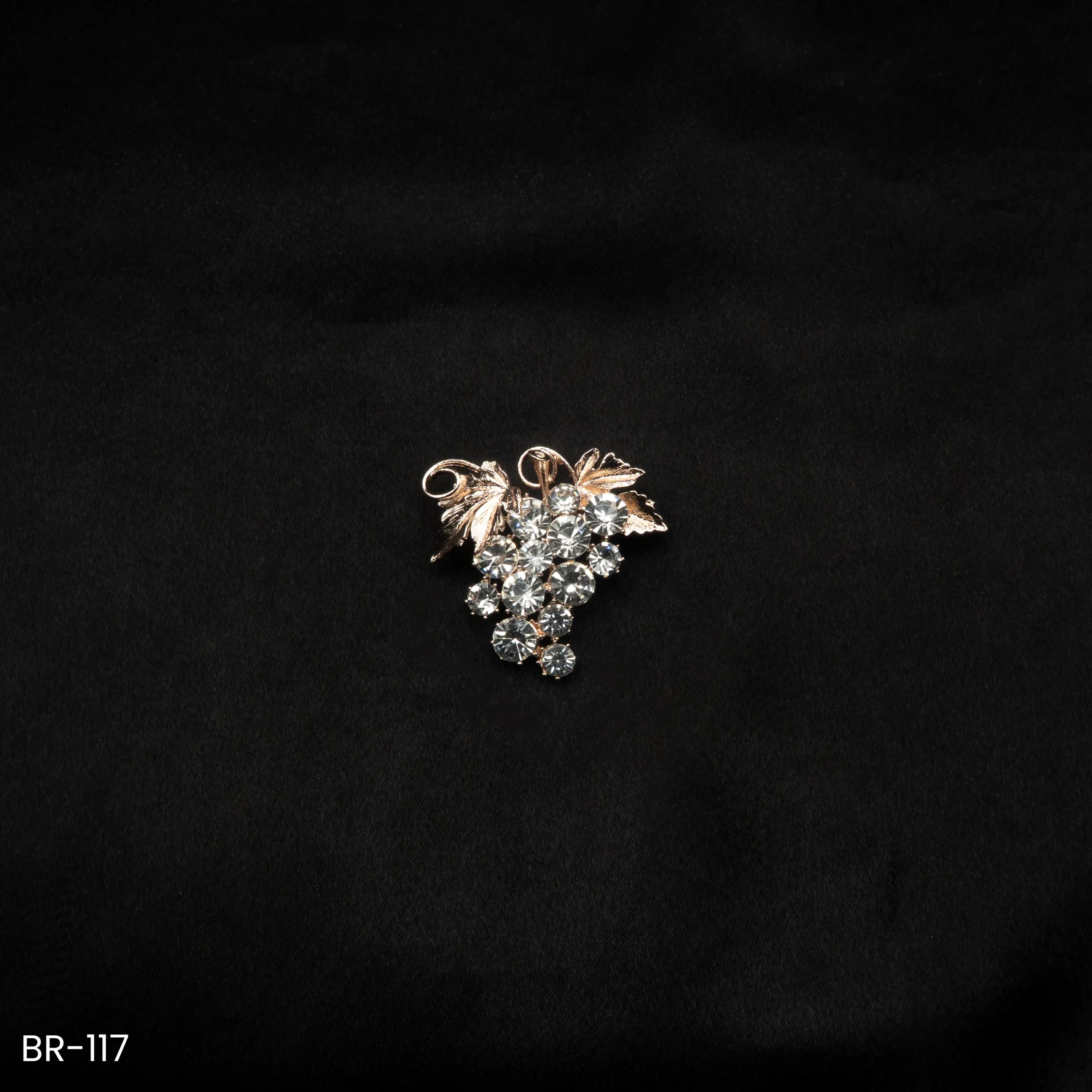 BR-117 - Elegant Playful Sparkle Grapevine Fashion Brooch BR-117 - Elegant Playful Sparkle Grapevine Fashion Brooch