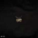 BR-122 - Enchanted Crystal Wings Blue Accent Sparkling Butterfly Brooch for Sarees & Dresses