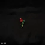 BR-128 - Floral Glam Sparkling Rosebud Brooch – Great for Sarees, Blazers & Gifts