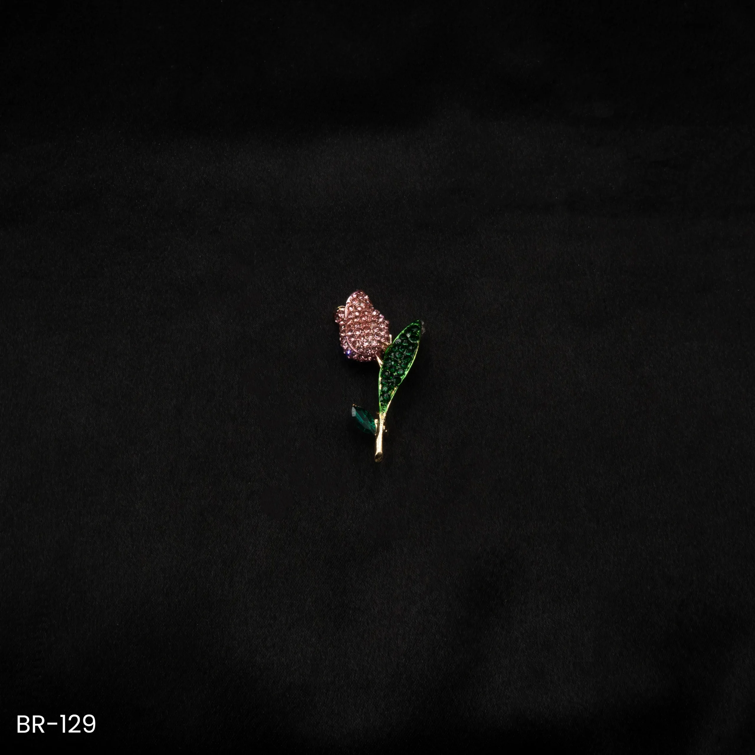 BR-129 - Floral Glam Sparkling Rosebud Brooch – Great for Sarees, Blazers & Gifts BR-129 - Floral Glam Sparkling Rosebud Brooch – Great for Sarees, Blazers & Gifts