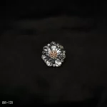 BR-131 - Statement Floral Sparkle Dazzling Clear White Flower Brooch Sarees & Dresses