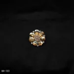 BR-133 - Statement Floral Sparkle Dazzling Orange Flower Brooch Sarees & Dresses