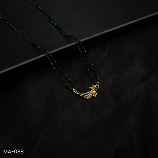 MA-088 - Ethnic & Elegant Green Hydropotey Mangalsutra