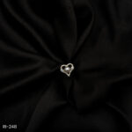 RI-248 - Sparkly Romance Vibes Heart-Shaped Adjustable Finger Ring with Pearl