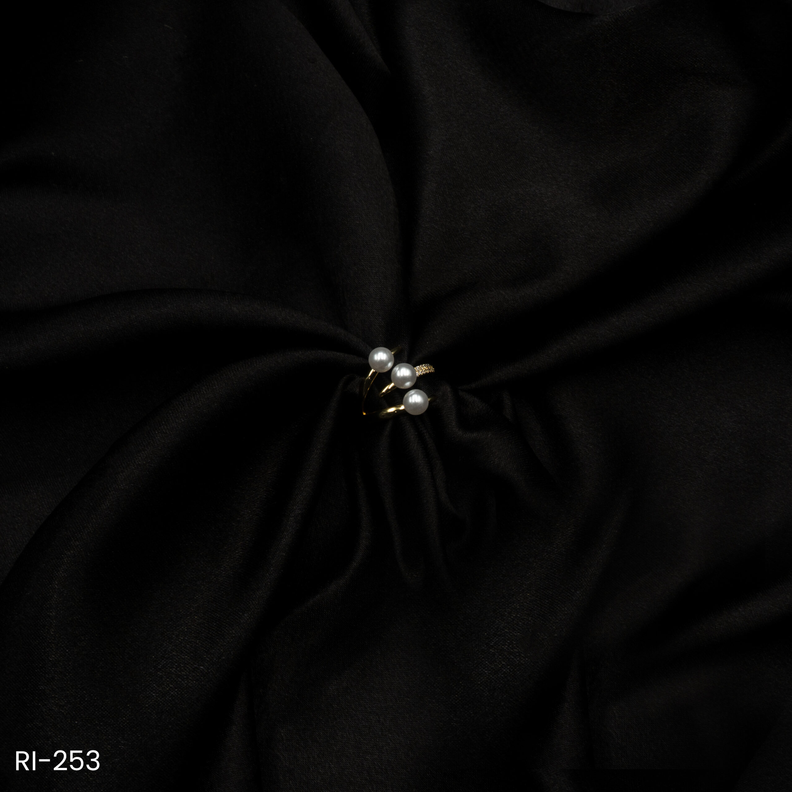 RI-253 - Delicate & Elegant Adjustable Pearl Accent Ring RI-253 - Delicate & Elegant Adjustable Pearl Accent Ring