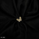 RI-260 - Sparkle & Fly Elegant Gold Plated Butterfly Design American Diamond Adjustable Ring