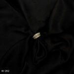 RI-262 - American Diamond Crowned Pearl Stack Adjustable Ring