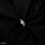 RI-265 - Gold Plated American Diamond Floral Vine Design Adjustable Ring