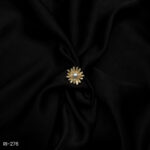 RI-276 - Feminine Elegance Floral Pearl American Diamond Adjustable Ring