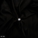 RI-283 - Minimalist Bluish White Cushion-Cut American Diamond Solitaire Adjustable Ring