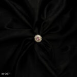 RI-297 - Halo Glam Oval Pink Stones & American Diamond Gold Plated Adjustable Ring