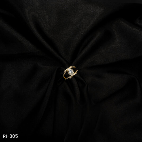 RI-305 - Marquise Magic American Diamond Adjustable Finger Ring