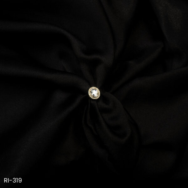 RI-319 - Golden Glow Oval White Stone & American Diamond Adjustable Ring