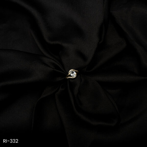 RI-332 - Minimal & Classy American Diamond Adjustable Finger Ring