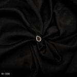 RI-338 - Golden Glow Finish American Diamond Teardrop Ruby Red Halo Adjustable Ring