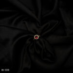 RI-339 - Golden Glam Finish American Diamond & Round Ruby Red Adjustable Ring