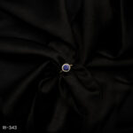 RI-343 - Golden Glam Finish American Diamond & Round Purple Stone Adjustable Ring
