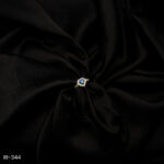 RI-344 - Gold Plated American Diamond & Blue Heart Halo Adjustable Finger Ring