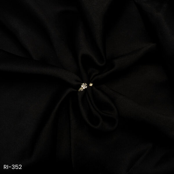 RI-352 - Bloom in Gold Plating American Diamond Flower Wrap Adjustable Ring