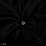 RI-374 - Eye-Catching Cocktail Piece American Diamond & Purple Stone Halo Ring