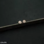 ER-676 - Dazzling Gold Plated Sunburst Stud Earrings for Evening Parties and Events