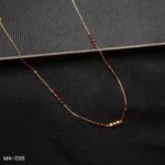 MA-098 - Minimalist Gold Plated Mangalsutra with Red Beads