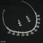 NS-392 - Modern and Chic American Diamond Necklace Set for Parties and Dinners
