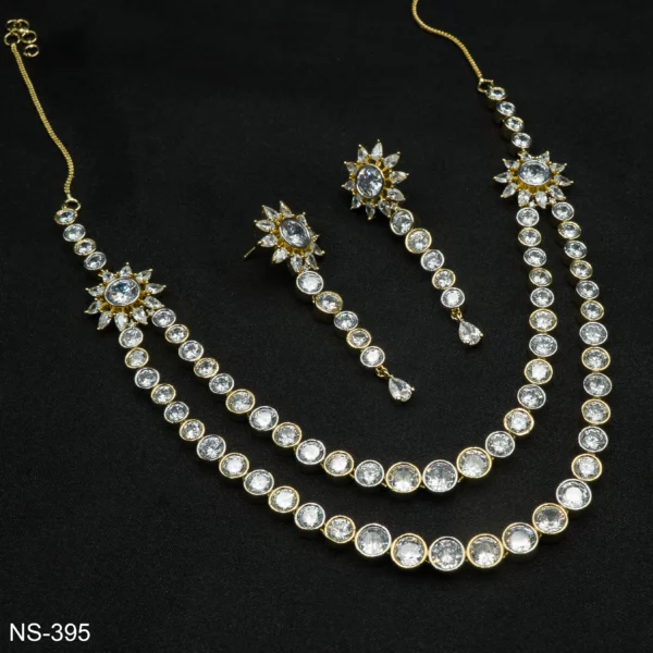 NS-395 - Grand Layered Statement Wedding and Festive Necklace Set